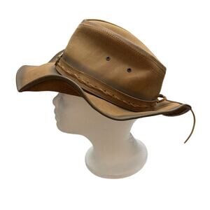 Bullhide Cooper Creek (Honey) Leather Cowboy Hat Down Under Collection Sz Medium